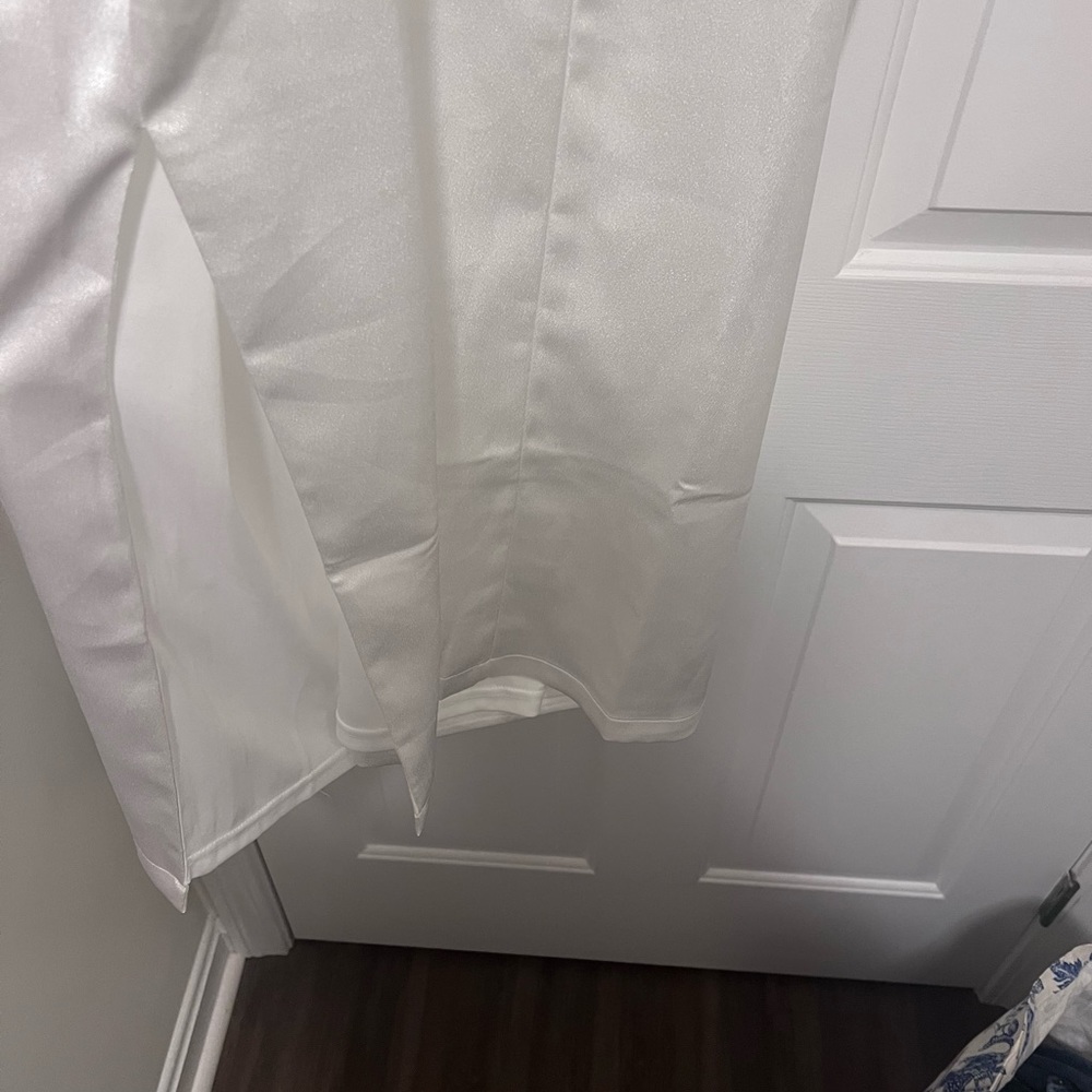 Lulus white dress size M side slip low back dress with back zipper never worn